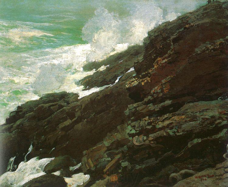 Winslow Homer High Cliff, Coast of Maine